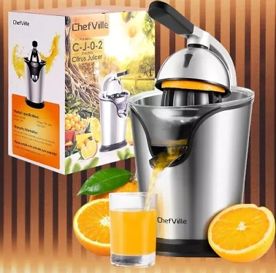 ChefVille CJ02 Electric Citrus Juicer Electric Orange Juicer Squeezer W/ 2 Cones • $49.55