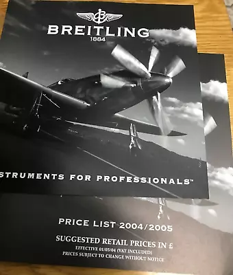 £29.99 • Buy Vintage Breitling Watch Catalogue; 2004/2005 With Price List