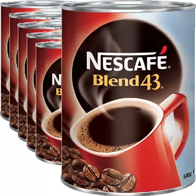 NEW 6x Nescafe Blend 43 Instant Coffee 500g Can Pack Bulk • $198.95