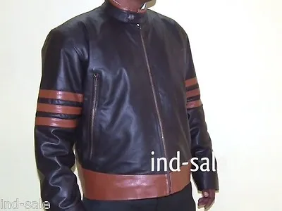 $147.99 • Buy Genuine Leather Jacket X-MEN Wolverine Origins Logan Biker Custom Tailor Made