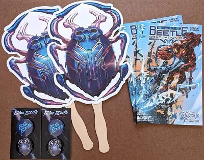 Blue Beetle Movie Promos - Fan Button Pin Graduation Day Comic Book - 2 Each • $9.99