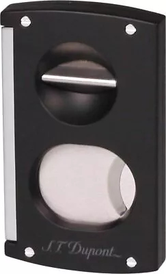 $170 • Buy S.T. Dupont V-Cut & Double Blade Cigar Cutter, Matte Black, 003419, New In Box