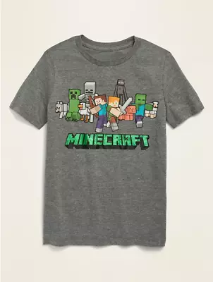 NWT OLD NAVY Minecraft Characters Tee T-Shirt Creeper Steve Duck Boys XL 14 16 • $14.99