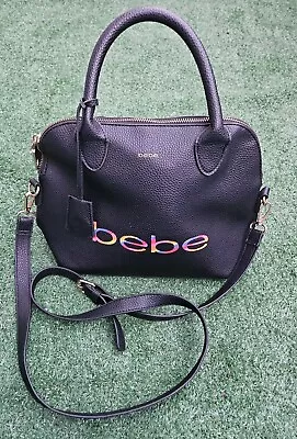 Bebe Small Crossbody Bag Black With Multicolor Writing • $17