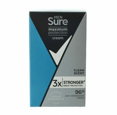 £12.99 • Buy Sure Men Maximum Protection Clean Scent Anti-perspirant Cream 45ml
