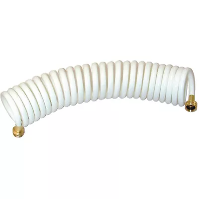 RV Marine/Boat Coiled Wash Down Hose 1/2  Dia. X 25' White • $67.49