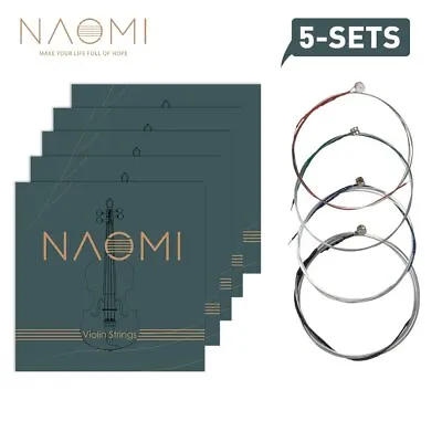 5 Packs Naomi Strings 4/4 3/4 1/2 1/4 1/8 Violin Strings Replacement G D A E NEW • $9.99