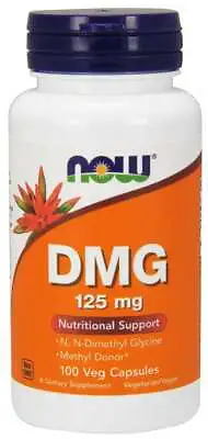 NOW Foods DMG 125mg 100 Veg Caps N-Dimethyl Glycine Pangamic Amino Acid • $11.08