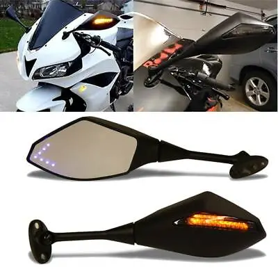 For 2001-2018 Suzuki GSXR600 GSXR750 GSXR1000 Motorcycle LED Turn Signal Mirrors • $39.36