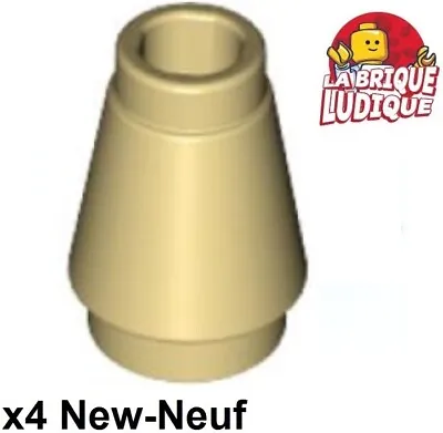 LEGO 4x Cone 1x1 With Top Groove Beige/Tan 4589b New • $2.63