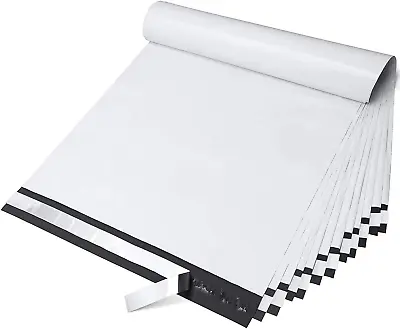 14.5X19” 200Pc White Poly Mailers Bulk For Clothing/Hoody/Shirt/Jacket Mailing& • $55.89