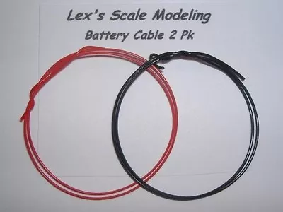 LEX'S SCALE MODELING Battery Cable Wire In Red & Black 1/24 1/25 Models 2FT. • $4.25