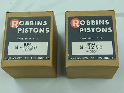 Bsa A10 Pre Unit 650 Pistons .060 8.25:1 Robbins Golden Super Flash Road Rocket • $179.46