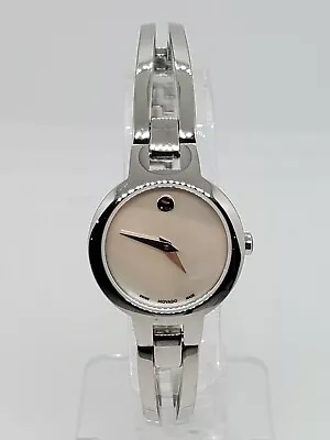 Mint MOVADO Amorosa Museum All Steel Silver Women's Watch 24mm  52.314.1438 $695 • $195