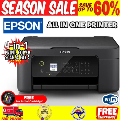 $127.51 • Buy NEW 4in1 Epson WorkForce Multi-Function Printer Wireless Print/Copy/Scan + Ink