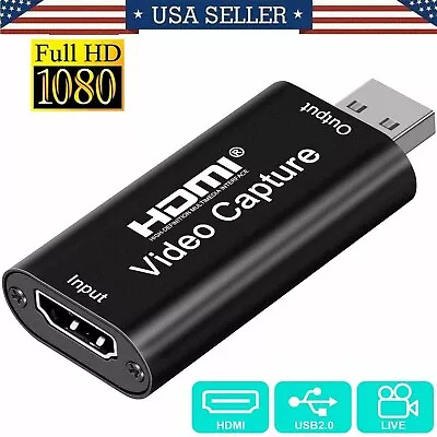 1080P HD HDMI To USB 3.0 Video Streaming Capture Card Screen Recorder Adapter • $11.50