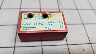 $19 • Buy Air-Vac AVR093H Vacuum Transducer Pump AirVac Air Exhaust Vacuum Valve Body