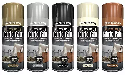 200ml Flexible Fabric Spray Paint Leather Vinyl Textile & Clothes Fast Drying • £10.99