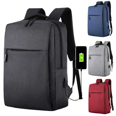 $16.98 • Buy Laptop Backpack Waterproof Anti-thef Travel School Book Bag W USB Charging Port