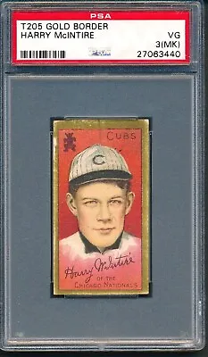 1911 T205 Sweet Caporal: HARRY McINTIRE Chicago Cubs ~ PSA 3 Mk  • $94.50