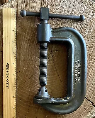 Vintage Armstrong Heavy Duty No. 2   4”  Machinists’ C Clamp  Chicago USA • $20.50