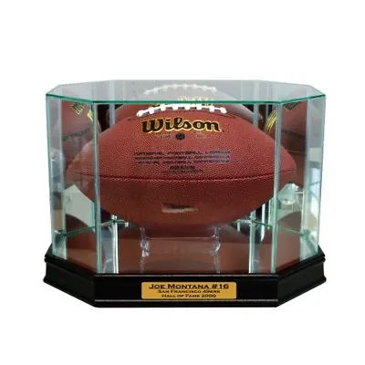 New Joe Montana San Francisco 49ers Glass And Mirror Football Display Case UV • $105.11
