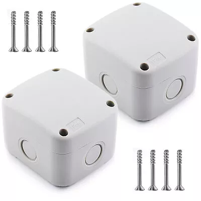 Outdoor Electrical Enclosure Junction Box Plastic Waterproof Dustproof White 2PK • $23.96