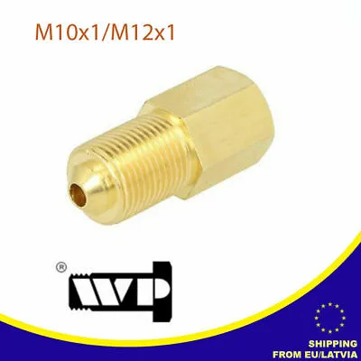 1 X Brake Line Pipe Brass Metric Adapter M10X1 To M12X1 • $6.04