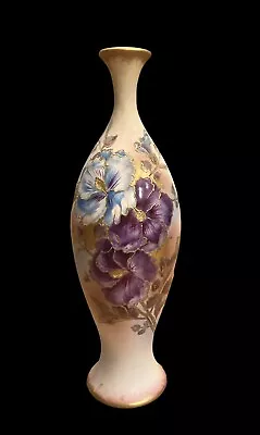 Antique Royal Bonn Franz Anton Mehlem Art Nouveau Hand Painted Vase Germany Iris • $125