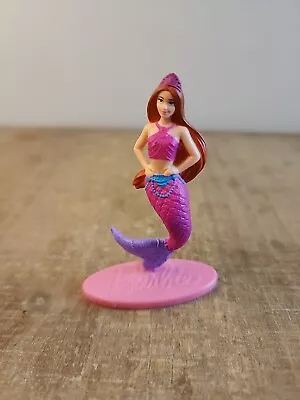 BARBIE FIGURE CAKE TOPPER RAINBOW MERMAID 3  Mini Doll Toy PINK • $3