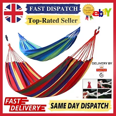 Blue And Green Portable 1.6 Meter Outdoor Hammock Garden Camping Hang Bed Travel • £7.89