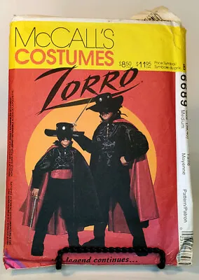 Pattern Mens Zorro Costume Size Med 38-40 McCalls 6689 • $6