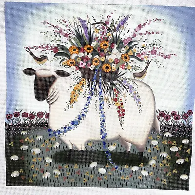 $485.99 • Buy Hand Painted Needlepoint Canvas Lamb And Eggs Johanssen Melissa Shirley Designs