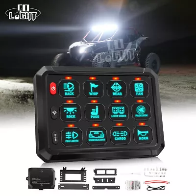 12 Gang Switch Panel Lights Control For Can-Am Polaris RZR UTV ATV Accessories • $129.90