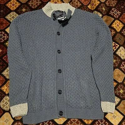 Hammer-made Blue Cardigan Button Up Sweater Men’s XXL Italy NWT MFSP$198 • $39.99