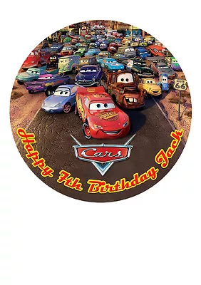 Cars Lightning McQueen Personalised Personalized Cake Topper Icing Sugar 7.5  M5 • £6.46