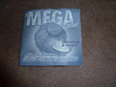 Mega Ball Play And Freeze Quart Size Ice Cream Maker Instructions Recipes • $5.99