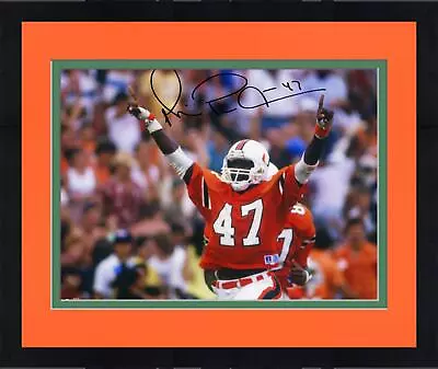 Framed Michael Irvin Miami Hurricanes Signed 8  X 10  Pointing Photo • $289.99