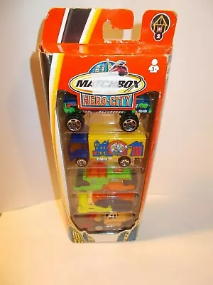 2003  Matchbox  HERO  CITY  5  Pack  Set  Coffret  DIE-CAST  VEHICLES   NIP   3+ • $11.99