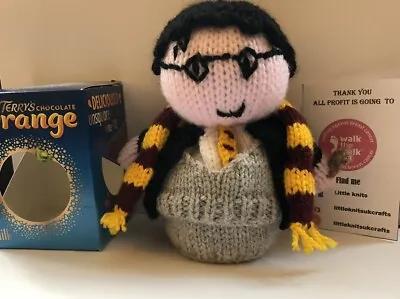 £8 • Buy Hand Knitted Harry Potter  Chocolate Orange Cover