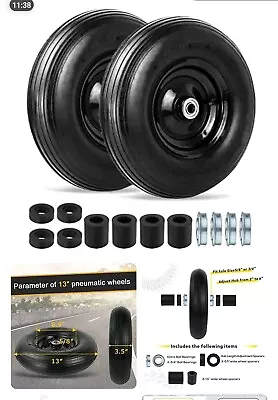 4.00-6 Pneumatic Tire And Wheel Compatible W/ Gorilla Cart 13'' Res (2 Wheels) • $60