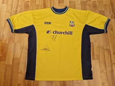 £99.99 • Buy Vintage Crystal Palace 2000-01 Mens Xl Football Away Shirt Tfg Signed 2 Players
