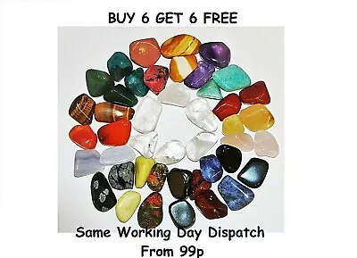 £1.39 • Buy Healing Crystals Reiki Chakra 10 - 20mm Buy 6 Get 6 FREE Crystals UK Seller