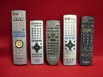 5 Panasonic Remote Controls All Work Well Audio Dvd/tv Tv Universal Vhs • $15