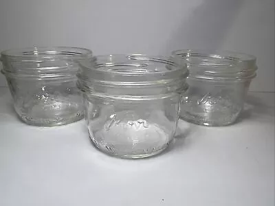 Lot Of 3 Kerr Self Sealing Wide Mouth Mason Jars 1/2 Pint • $14.99