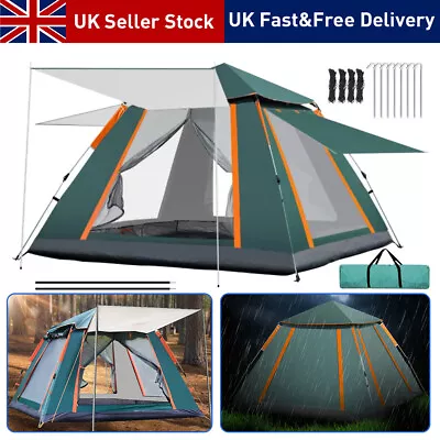 Full Automatic Instant Pop Up Camping Tent Family Outdoor Hiking Shelter 4 Man • £39.79