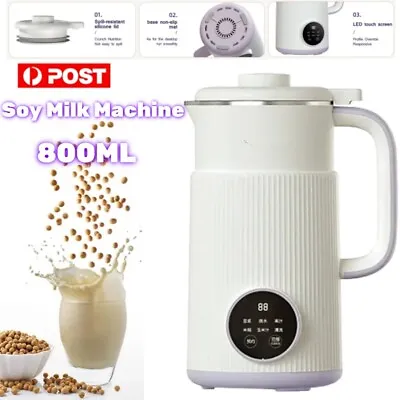 800ml Soymilk Machine Juicer Automatic Heating Free Filter Soybean Milk Maker AU • $48.35