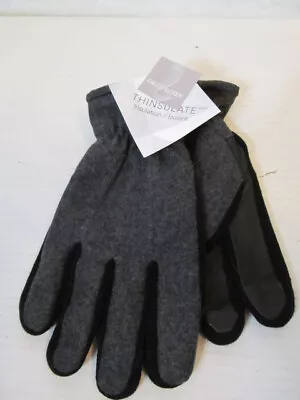 Falls Creek Mens Melton Wool Gloves With 3M Thinsulate Insulation Gray Size XL • $22.95