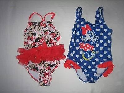 Girls Disney Minnie Mouse One Piece Swimsuit Size 3t Lot Of 2 • $12.99