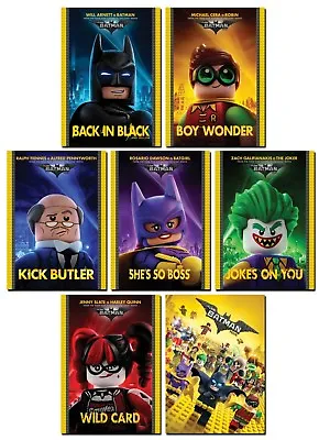 THE LEGO BATMAN MOVIE - 7 Card Promo Set - Joker Harley Quinn Robin Batgirl • $10